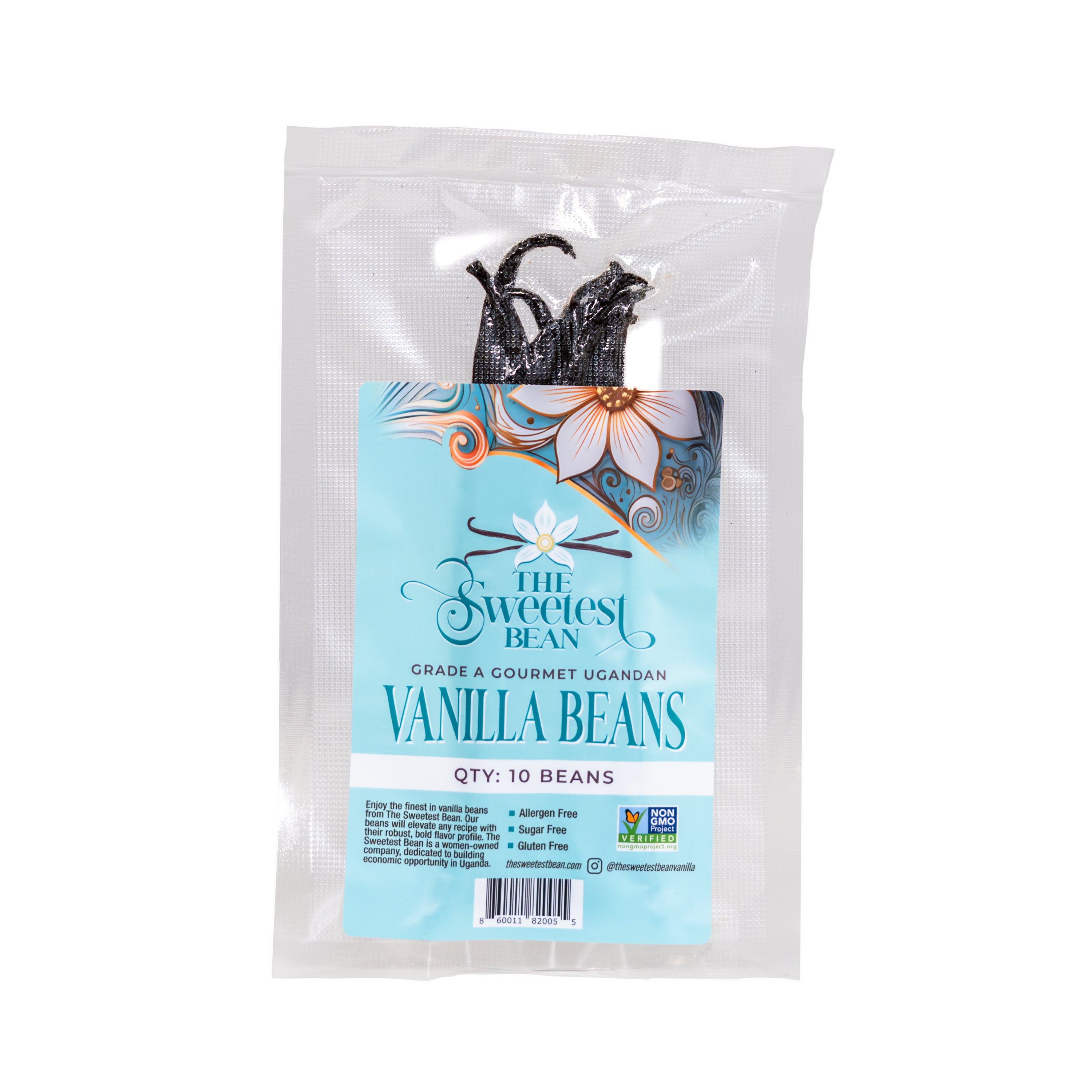 Package of 10 Gourmet Grade-A Ugandan Vanilla Beans