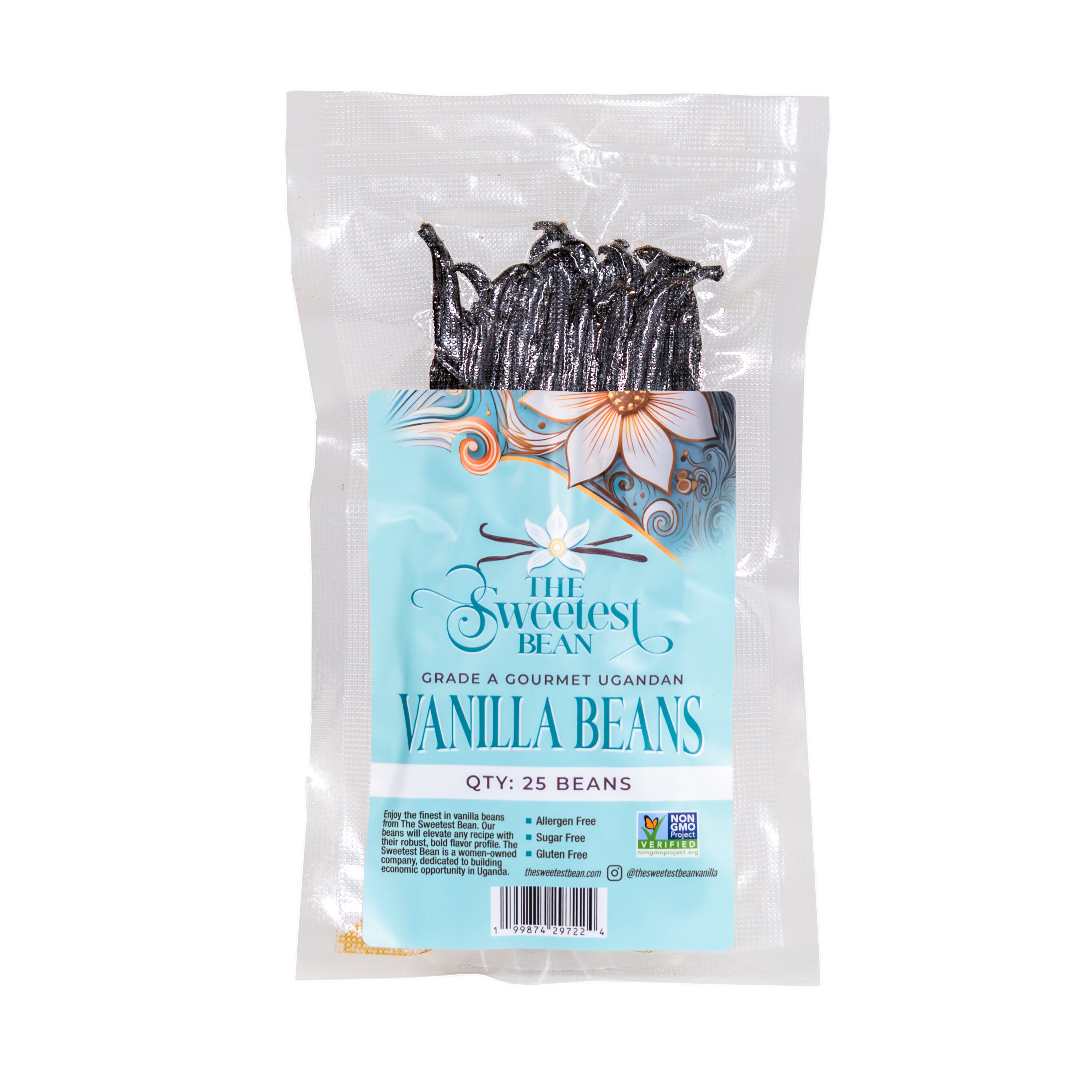 Package of 25 Gourmet Grade-A Ugandan Vanilla Beans