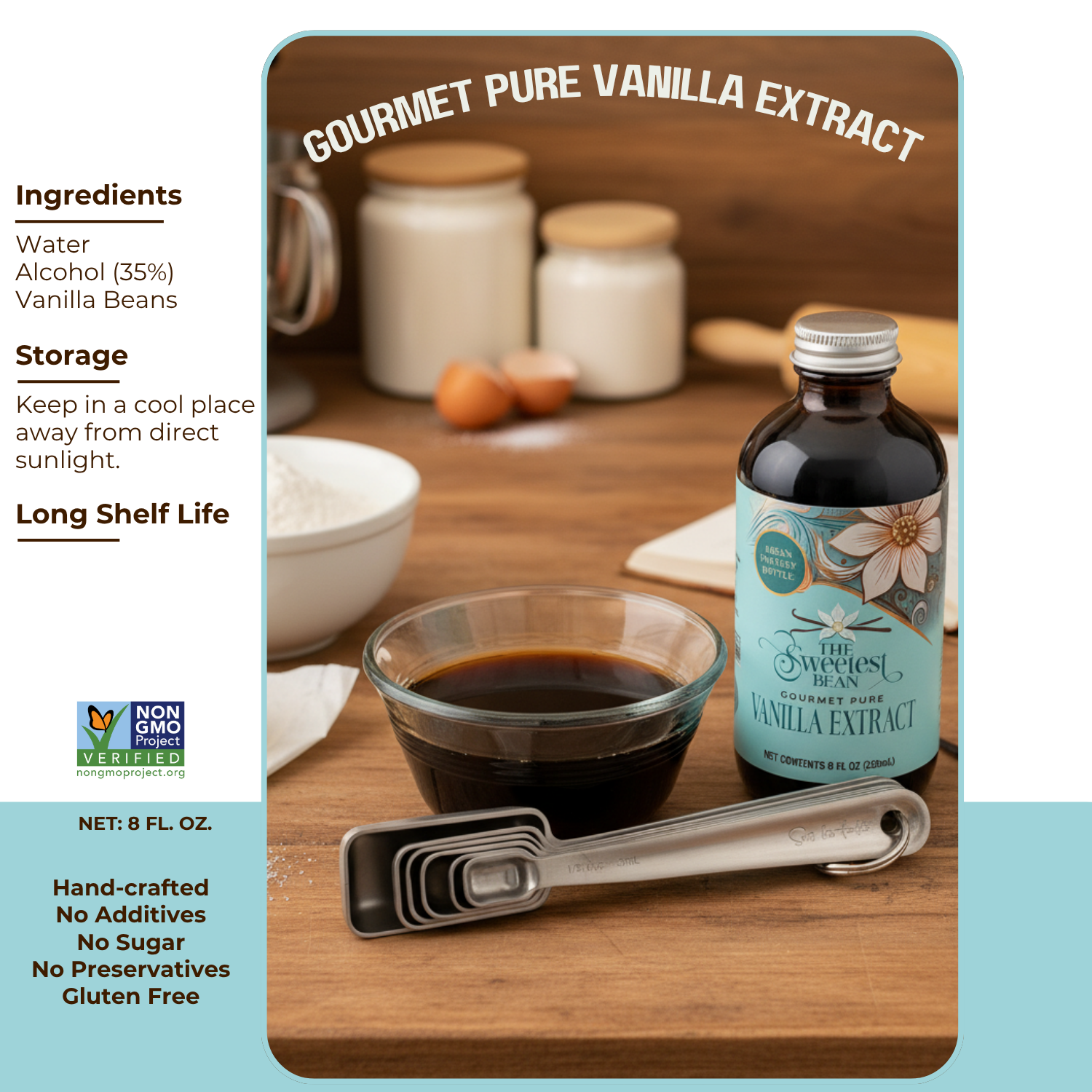 8 fl. oz. Gourmet Pure Vanilla Extract